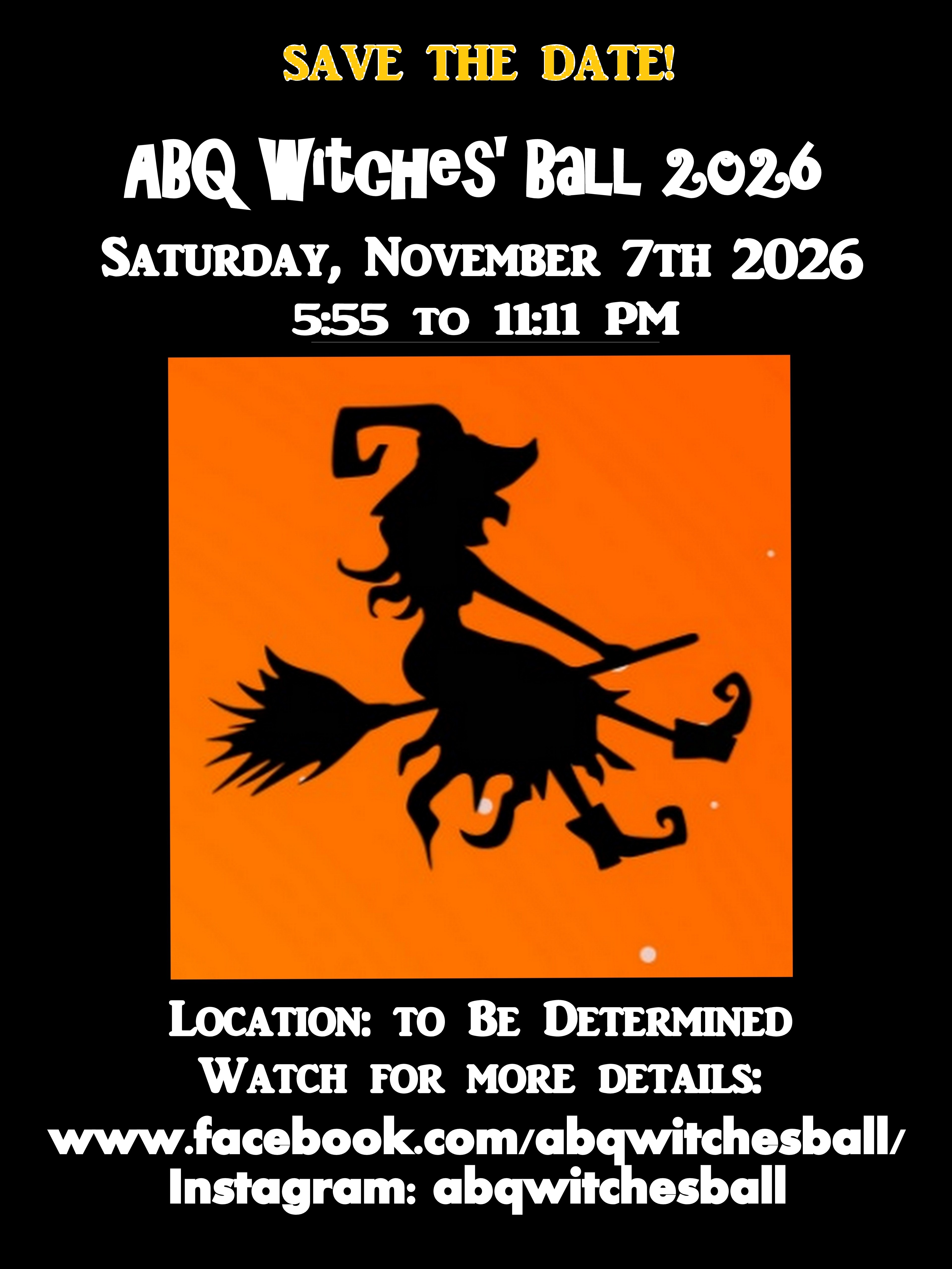 ABQ Witches Ball Save the Date November 7 2026
